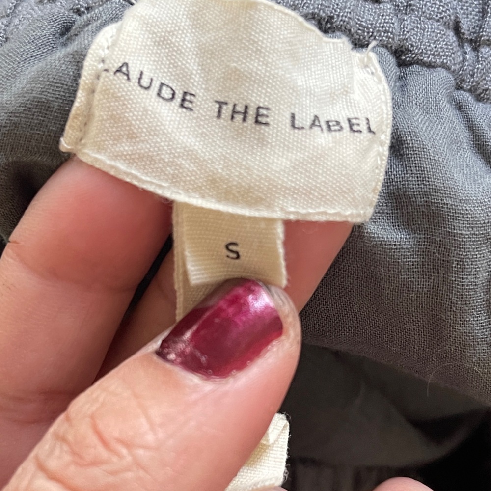 Laude the Label Organic Linen‎ Everyday Crop Wide Pants and Top Set Mineral S - Picture 13 of 16